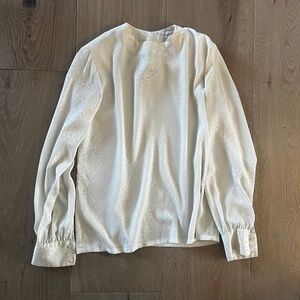 Vintage Cream Blouse - Fits Like Medium